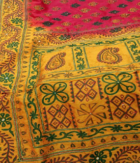 Gujarati aari work saree Gujarati aari work saree