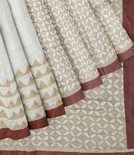 Applique handstitched cotton silk saree Applique handstitched cotton silk saree