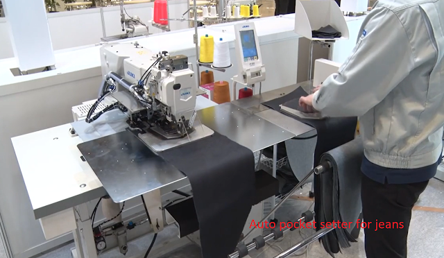 Jeans pocket setter sewing machine