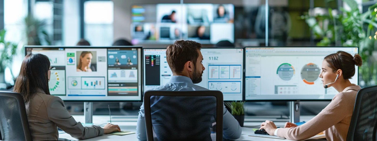 A group of professionals utilizing the best contact center solutions for effective customer service management