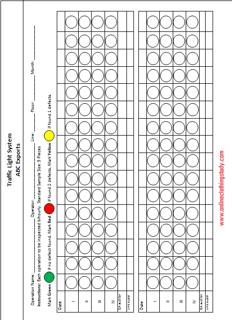 Traffic Light Inspection Template